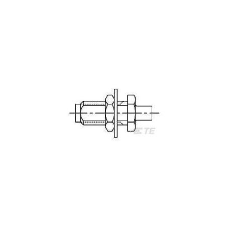 Te Connectivity Rf Ssma Connector, 1 Contact(S), Female, Panel Mount, Solder Terminal, Locking, Jack 1058990-1